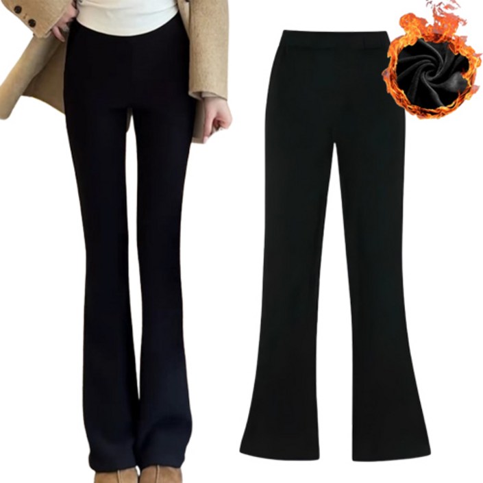 핑크셀럽 융털기모 땃땃 밴딩 부츠컷 슬랙스