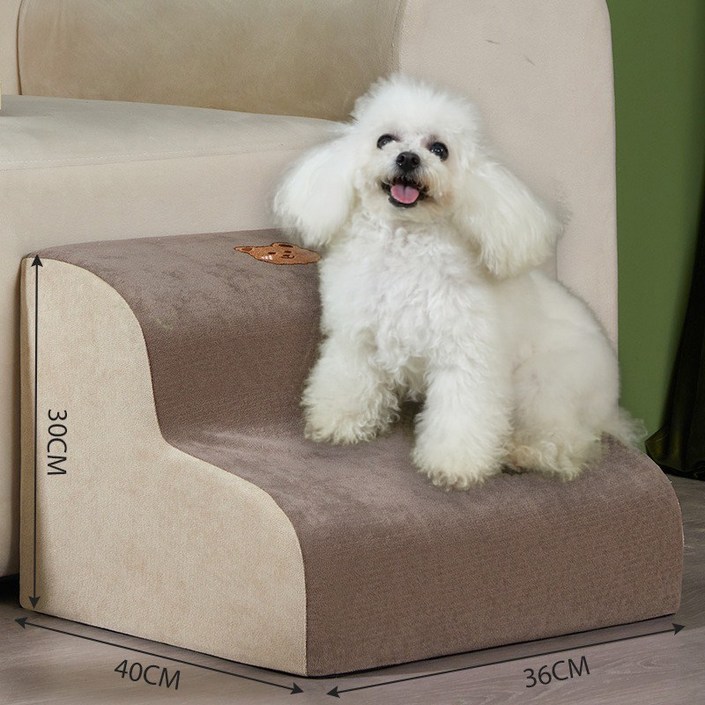 로딩 리뉴어 반려동물 논슬립 분리세탁가능 펫스텝, 브라운