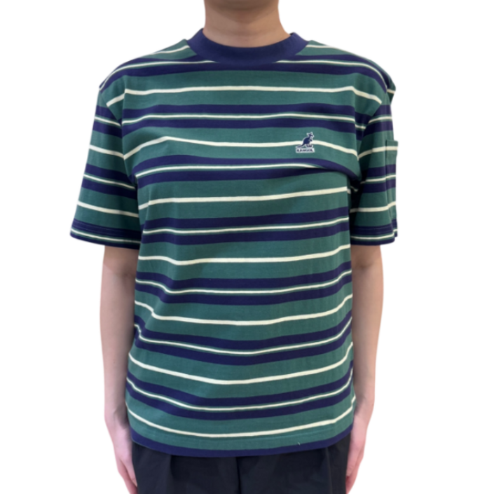 국내정식매장 캉골 반팔 티셔츠 Kangol 프렌들리 스트라이프 2769 그린