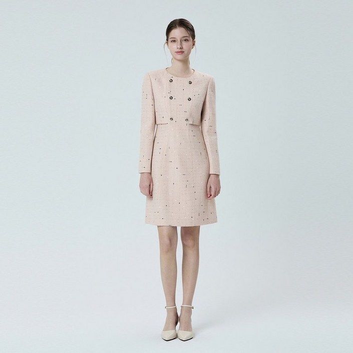 백화점 정품 잇미샤 라운드넥 트위드 원피스 ITPAWOP800