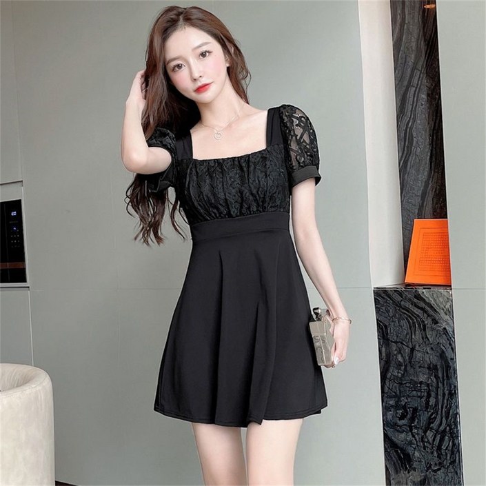 besteffie 미니 원피스 여성용 A라인 미니 원피스 바캉스룩 빅사이즈 봄원피스 K89