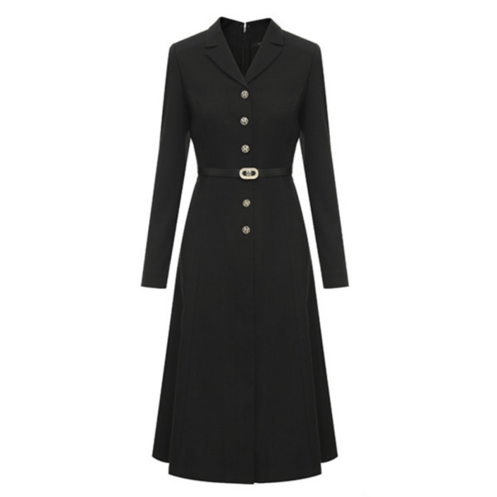 미니멈 카라넥 벨티드 원피스 MYCGWO8080BK1IC