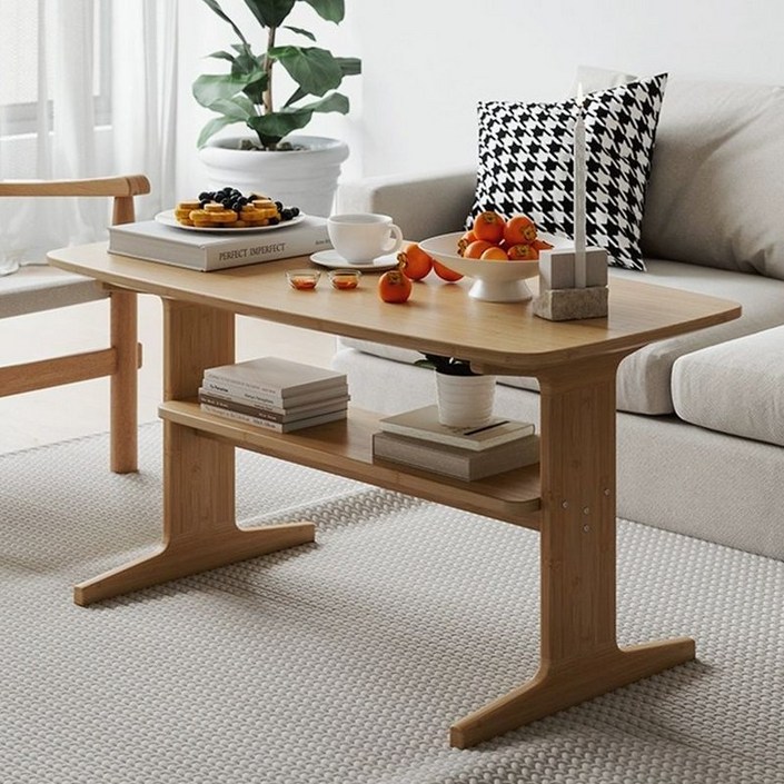 거실테이블 높은소파테이블 리빙다이닝 원목 사이드