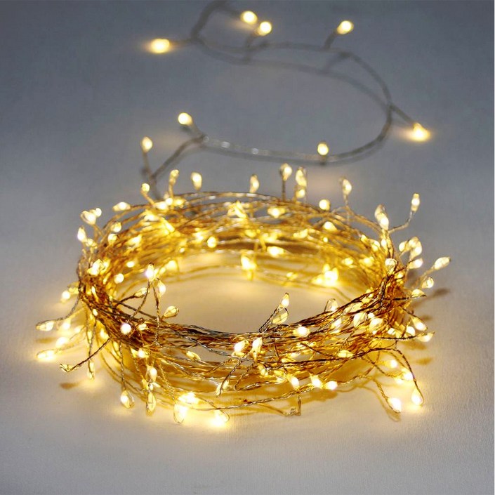 크리스마스트리 전구 LED전구 트리전구 지네전구, 1개, 연결형 웜 200구아답터