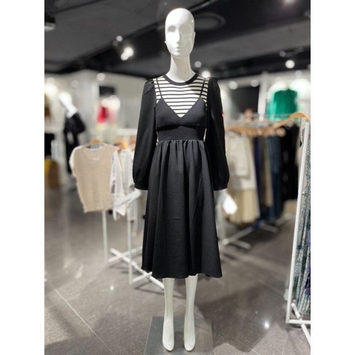 밸리걸 스트라이프뷔스티에원피스 481640