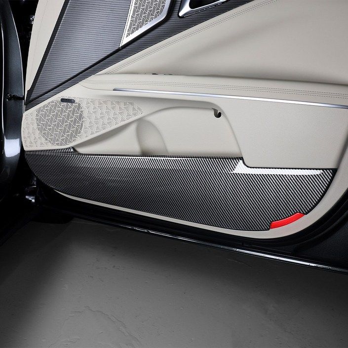 카스타 호환 K8 페이스리프트 차량 용품 도어 커버, 유광카본 1열 도어커버 2P, 도어