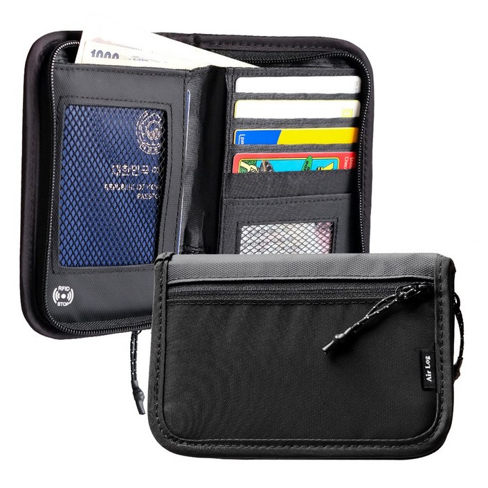 에어로그 RFID차단 여행용 여권지갑
