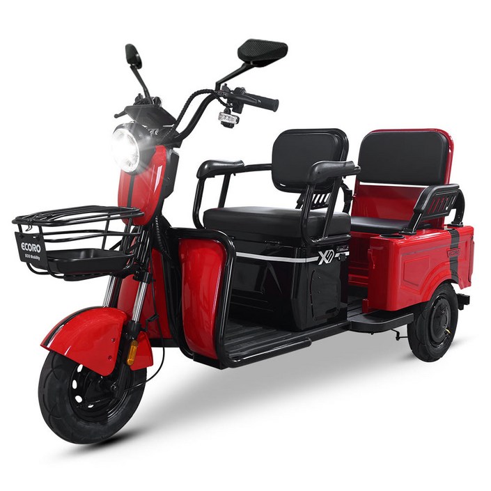 AU테크 에코로X5 전기바이크 전동휠체어 60V 20A, 레드