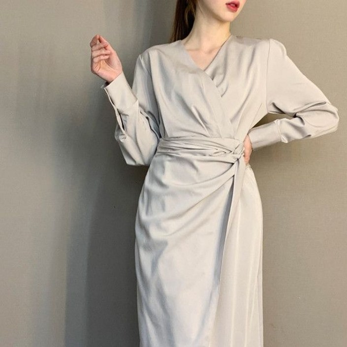 파슨스 Silky Twist Wrap Dress PW2Q2OP07