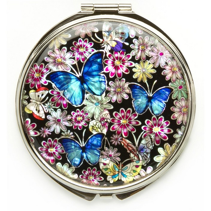 포미모어 자개손거울 전통 나전칠기 원형손거울 70mm, 1개, 청나비