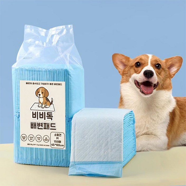 비비독 배변패드 보급형100매 애견 배변패드 강아지패드 애견패드 소형견 중대형견, 비비독배변패드L중대형경40매