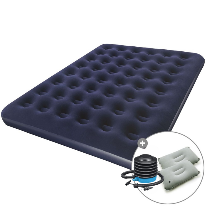 캠프빌리지 베스트웨이 에어매트+베개 2개+작은발펌프 세트, 블루(작은발펌프)