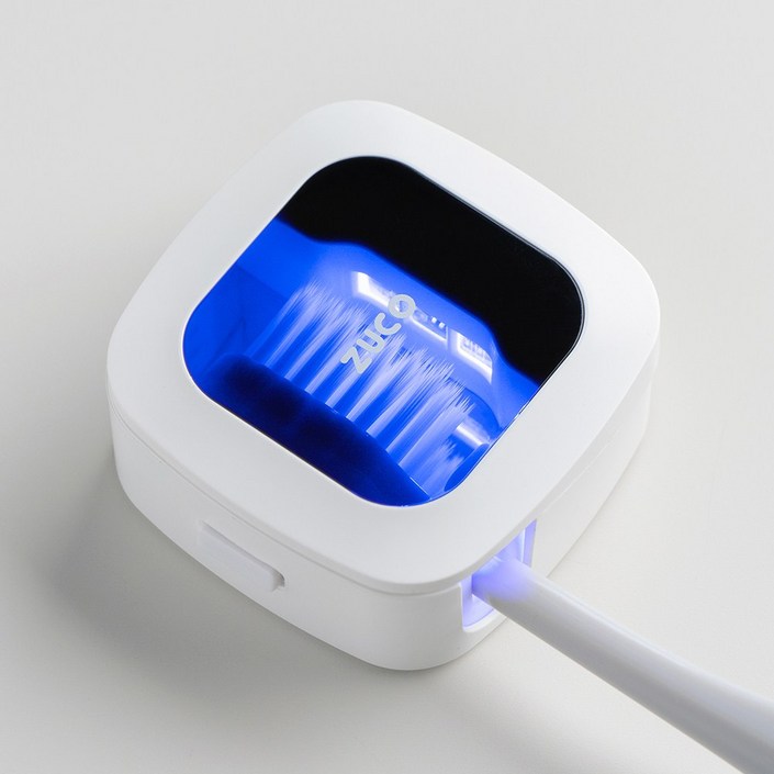 주코 휴대용 무선 칫솔살균기 UVC 히팅 덴라이트 ZTCR102W, 화이트