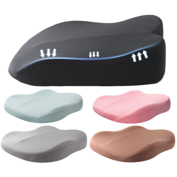 LIG 메모리폼 차량용방석 키높이방석 키높이10cm 보조시트 차량용 자세방석 학생방석, 1개, 블랙