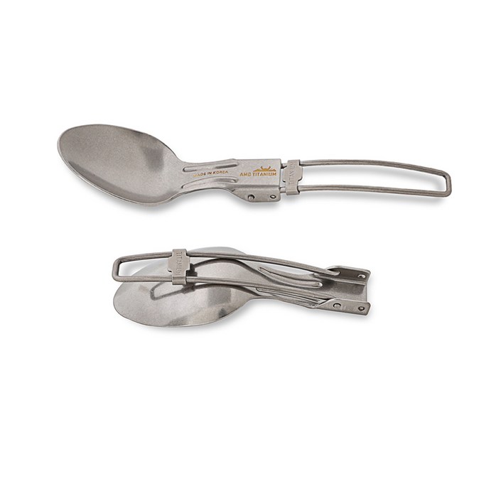 AMG 티타늄 폴딩 스푼 숟가락 접이식 티탄 캠핑 등산 백패킹