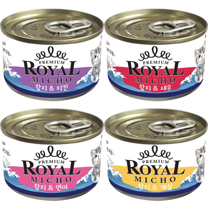 프리미엄 로얄 미쵸 캔 콤보 170g x 24개입 고양이 간식 통조림, 24개, 170g, 미쵸 콤보