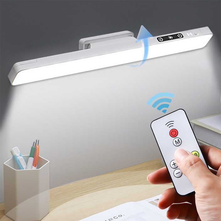 Danni 무선 자석 LED 무드등 블루라이트 차단 독서등, 화이트