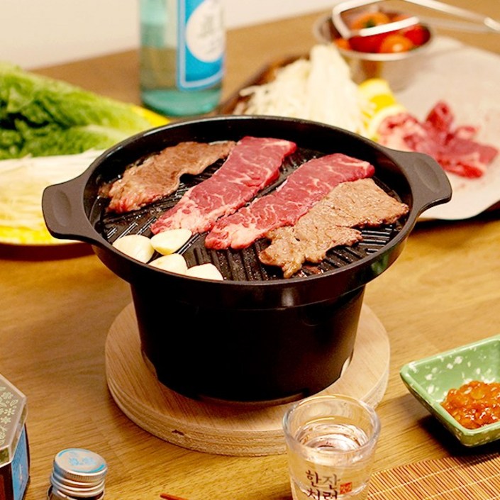 와이드23인용 직화가능한 가정용 미니화로 다용도형, 단품, 1개