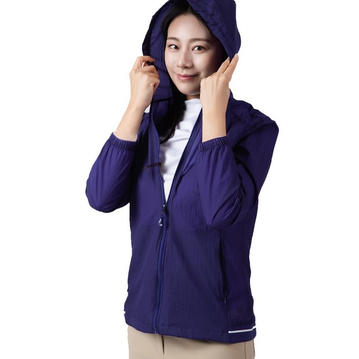 스타일필드 여성 상쾌한 무지 나일론 방수 자켓 아웃도어 일상복 바람막이 AWF103