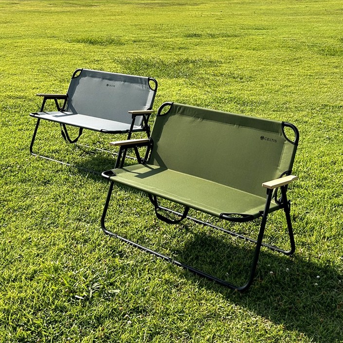 셀티스 벤치체어 폴딩 2인 로우체어 단품 접이식 캠핑의자 더블체어 보관가방, 1개
