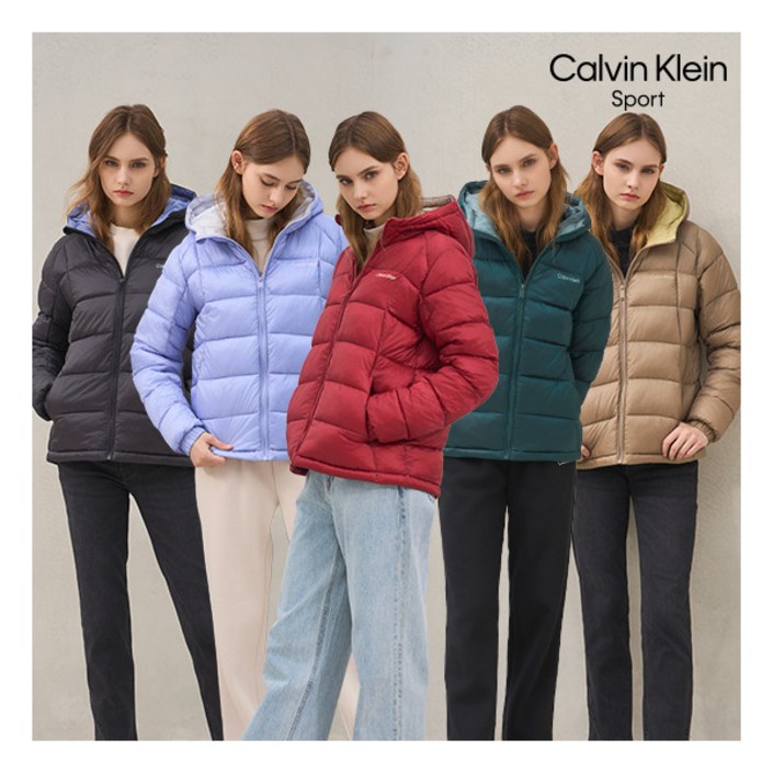 캘빈클라인스포츠 25FW 여성 스펙트럼 패딩 점퍼