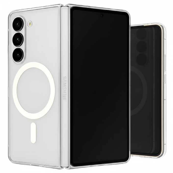 My Gallery 정품 맥세이프 투명 케이스, 아이폰 갤럭시 슬림핏 변색방지 2배자력