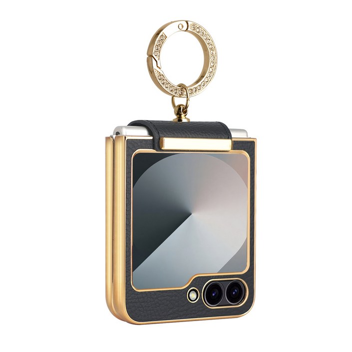 디상커 Z플립5Z플립6Z플립7 강화유리 가죽 핑거링 케이스 WCZH