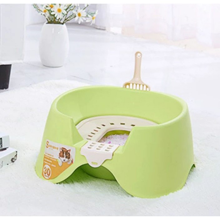 고양이 화장실 변기형 상단출구 앉아서