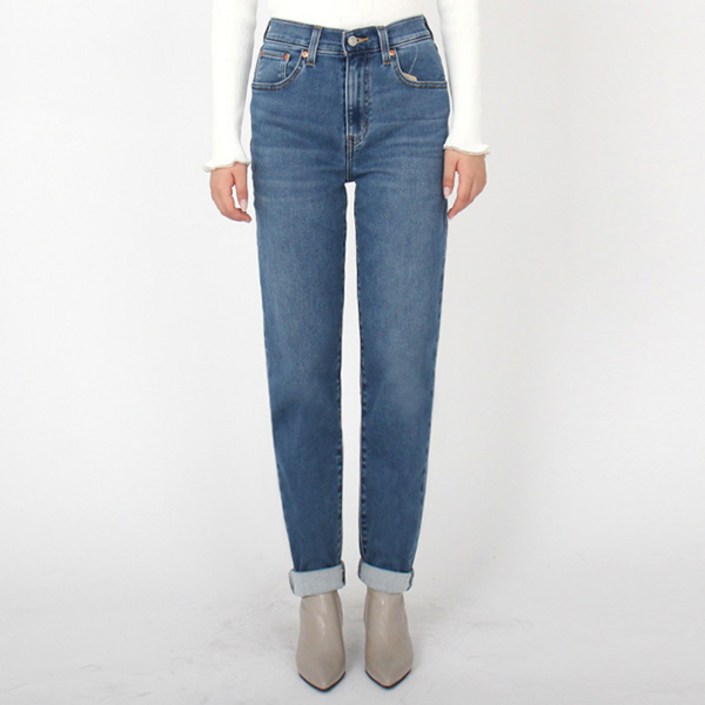 리바이스 여성 청바지 약기모 하이라이즈 보이프렌드 미디엄블루 858730086