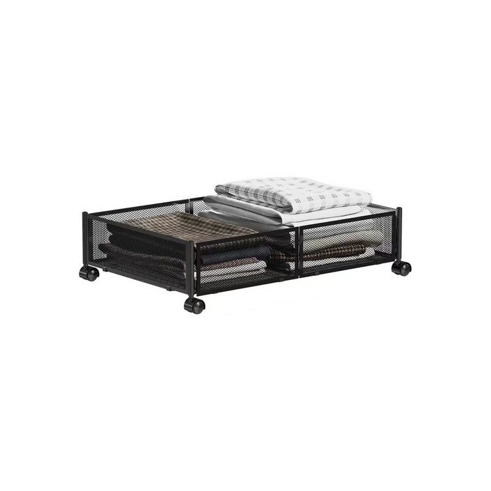공중부양 철제 수납장 언더베드 침대밑, BLACK 1개, 1개