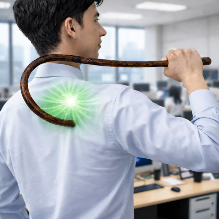 회우위드마켓 나무 목 어깨 안마기 오십견 마사지기, 우드, 1개