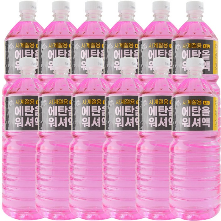 타이거 사계절 에탄올 워셔액 1.8L, 1.8L, 12개