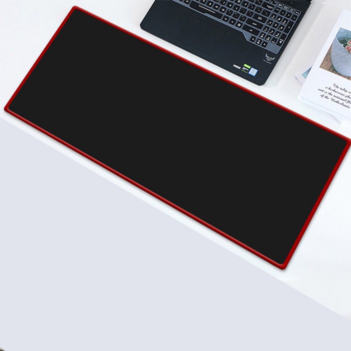 요이치 게이밍 마우스 장패드 800 x 300 x 5 mm, 블랙 + 레드, 1개