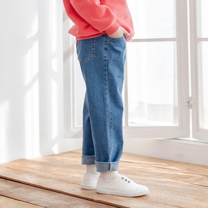 모모로이 아동용 더블린 데일리 배기 스판 청바지 모모로이 아동용 더블린 데일리 배기 스판 청바지