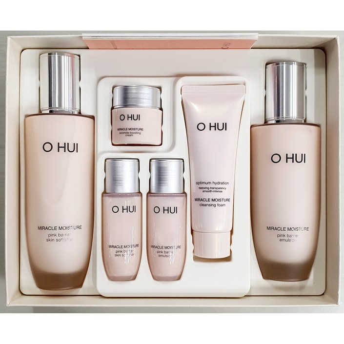 오휘 미라클 모이스처 스킨소프너 150ml + 20ml + 에멀전 140ml + 20ml + 크림 7ml + 클렌징폼 40ml