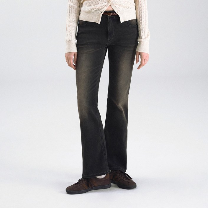 후아유 여성 빈티지 부츠컷 데님 팬츠청바지  WHTJF3822F