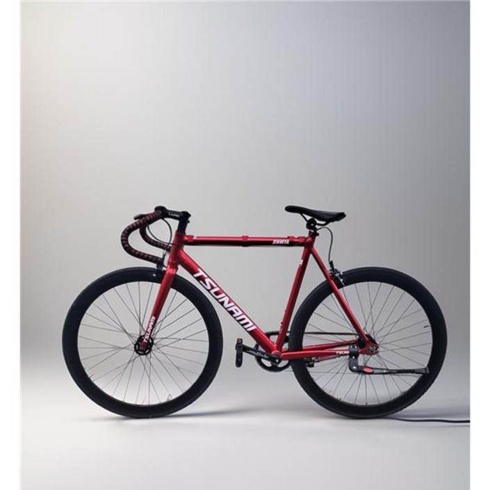 쓰나미 픽시 자전거 레드와인 SNM100 전후방브레이크포함, SIZE L, 1개, 175cm