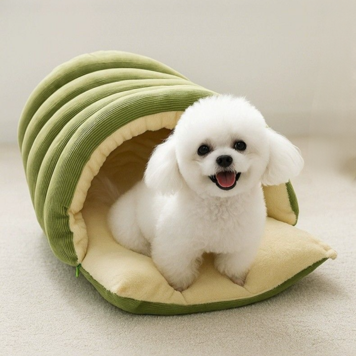 지금부터마켓 겨울 반려동물 반밀폐 침낭 숨숨집