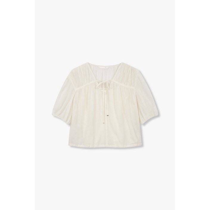 G-CUT [지컷24S/S]리본 브이넥 링클 블라우스(7214260303) 219656