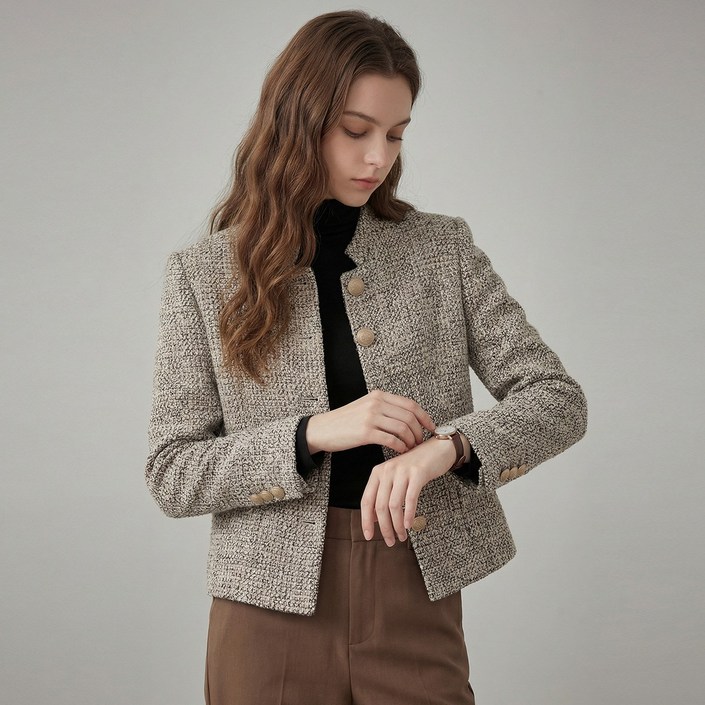 클라셰 스탠드트위드우먼자켓CB4SJK039C