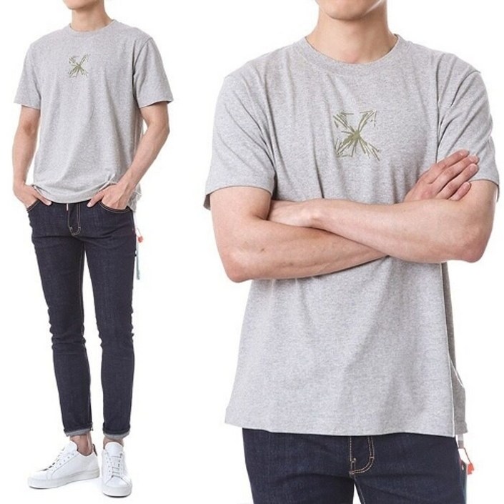 OFFWHITE [명품]오프화이트 스플래쉬엠보 애로우 레터링 티셔츠OMAA..
