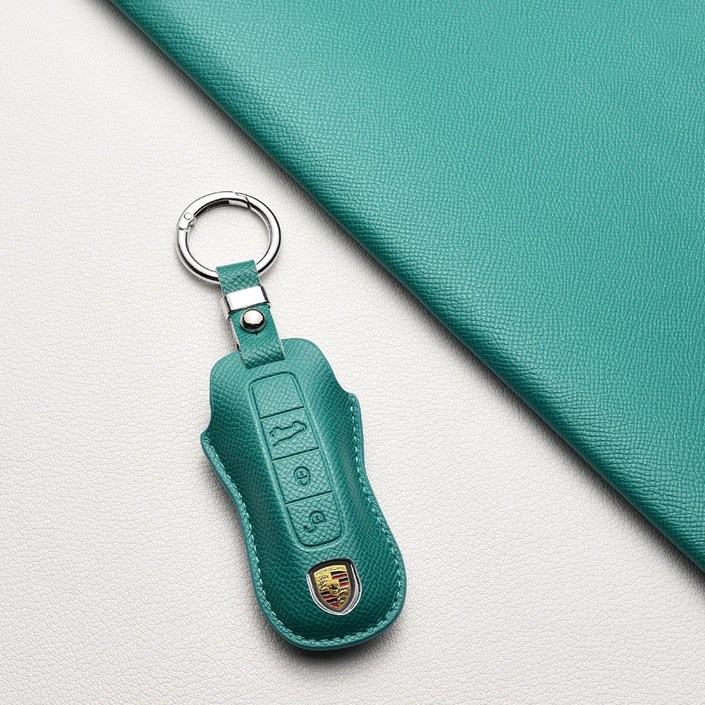 포르쉐 핸드그립 키커버 케이스  방스크래치 내마모성  마칸Macan, 카이엔Cayenne, 파나메라Panamera, 718 박스터Boxster, 카이맨Cayman, 911, 포르쉐 B 타입신형, 그린