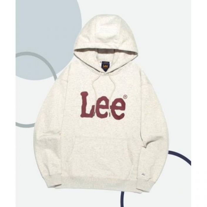 [국내매장정품] 리 LEE 빅 트위치 로고 후드 티셔츠 오트밀 LE2503HD01OT 118159