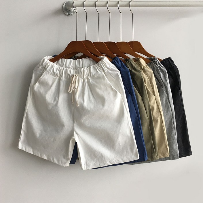 벙커벙커 남자 여름 면 린넨 빅사이즈 반바지