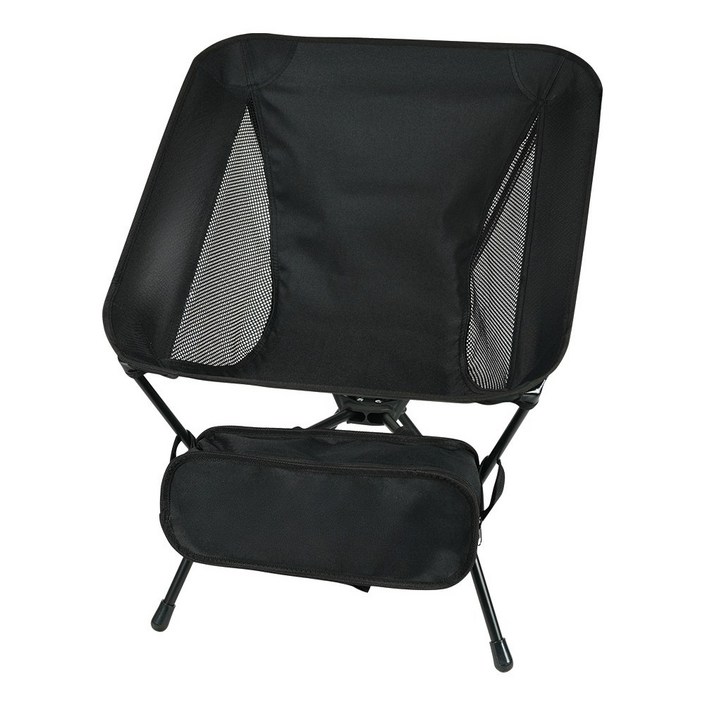 접이식 백패킹 경량스틸 캠핑 체어, 블랙, 1개