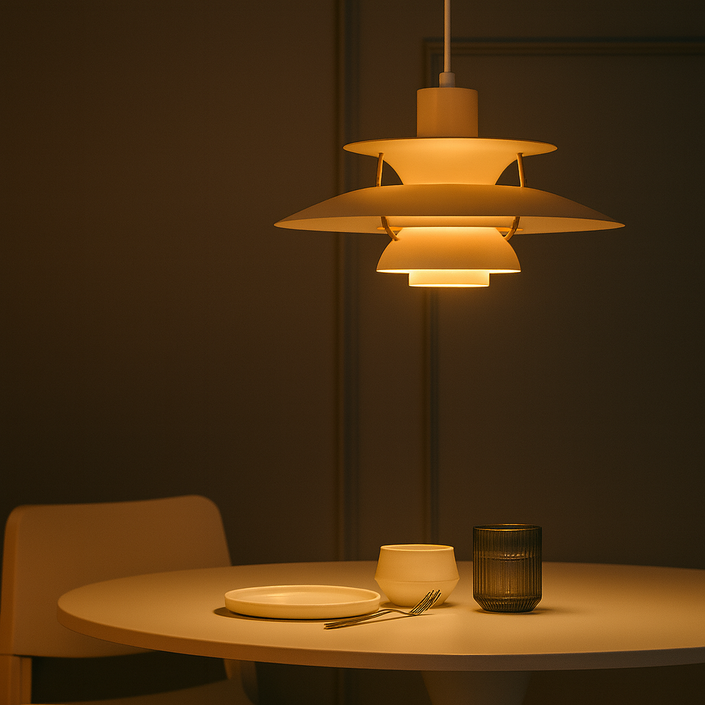 루이스 PH5 폴센 1등 펜던트 식탁등 펜던트조명 인테리어 카페조명 갓 북유럽 주방등 포인트, LED 콘벌브 7W [전구색/노란불빛]