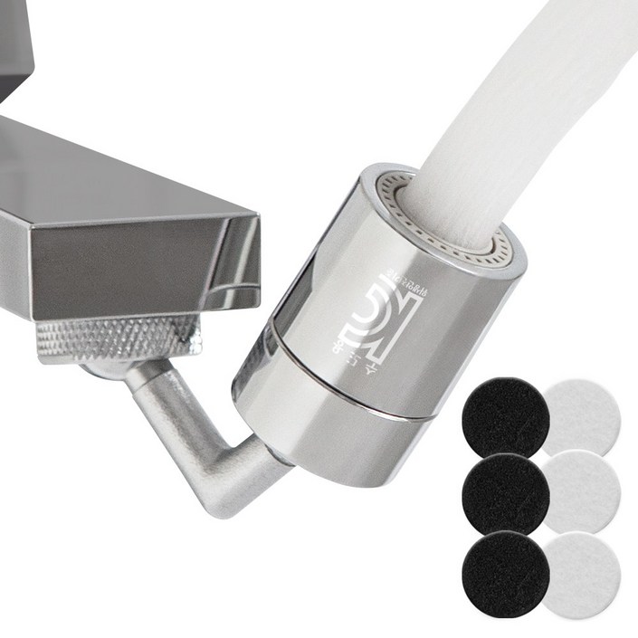 해피달링 720도 세면대 각도조절 워터탭  수전 교체 필터