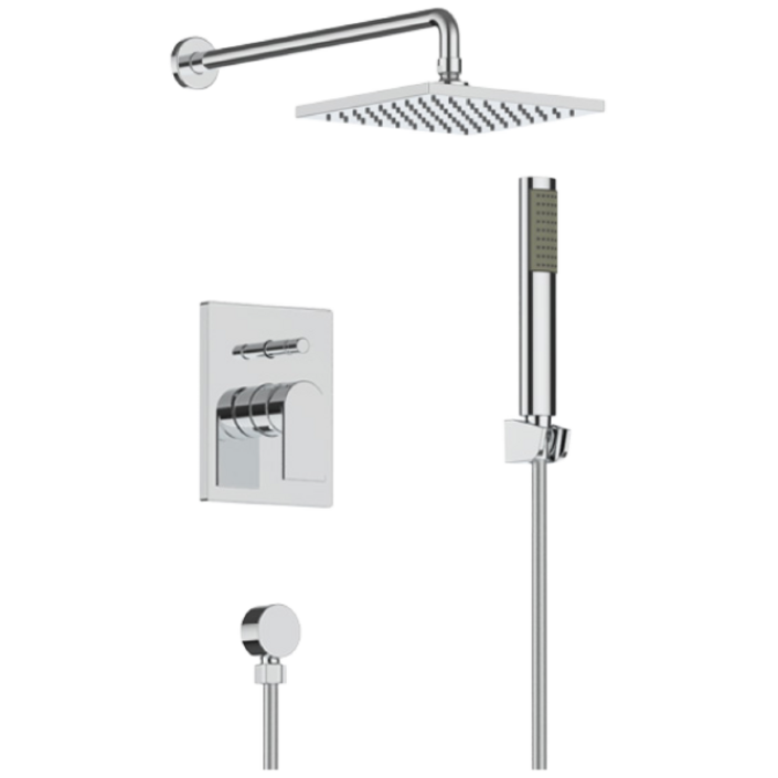 폰타나 칼리스토 벽매립형 욕실 해바라기 레인 욕조 샤워기 수전 TFB5701ACR 크롬, 1개