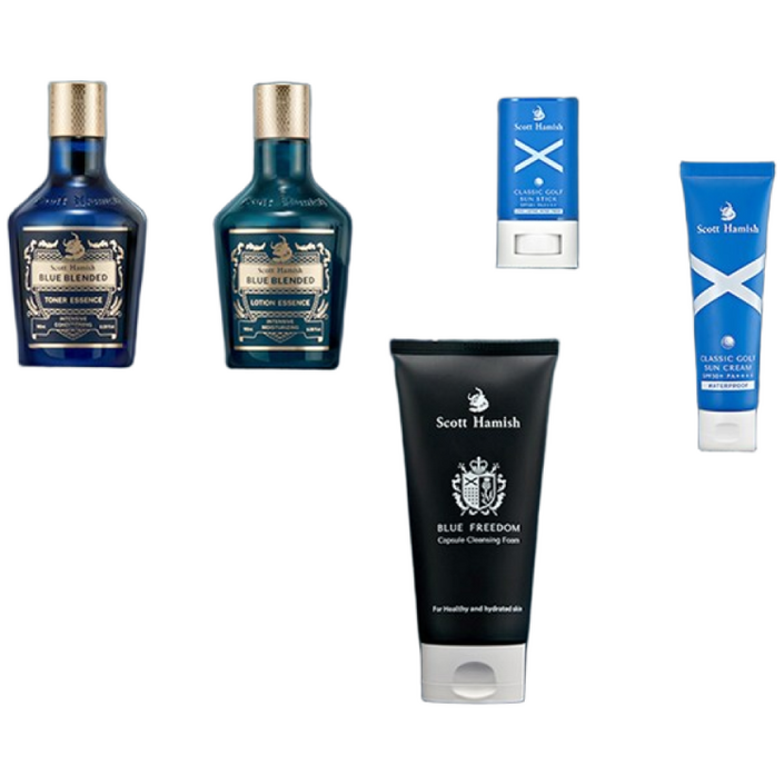스콧해미쉬 선물세트 단품5종 토너&로션 에센스+선크림&선스틱+클렌징폼+쇼핑백, 1개