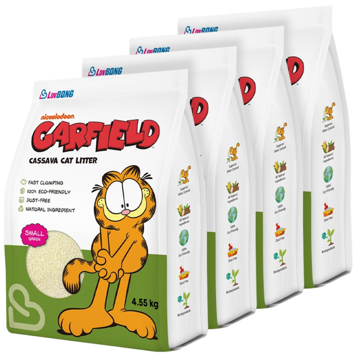 4개세트 가필드 고양이모래 그린가는입자 4.55kg, 4550g, 4개